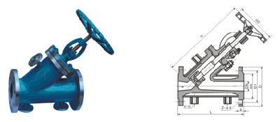 BJ45H、BJ45W 型 PN25~PN40 鋼制保溫夾套直流式截止閥結(jié)構(gòu)圖